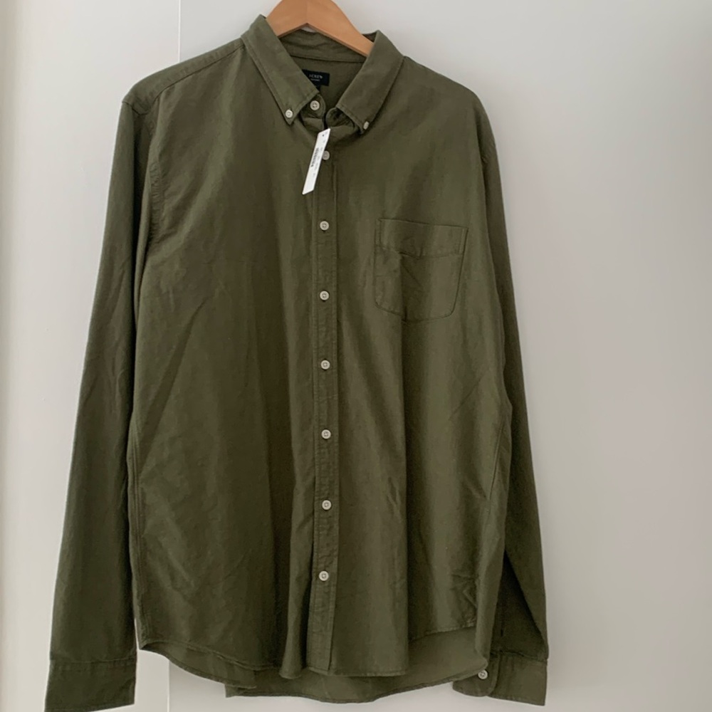 Jcrew olive green Oxford, new with tags. XL talk